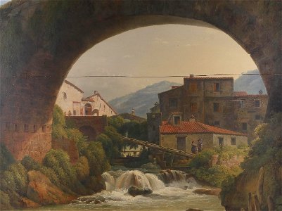 Johann Nepomuk Schödlberger Oberitalienisches Dorf