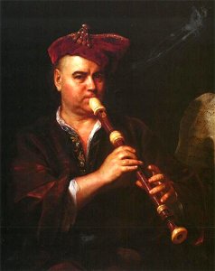Johann Kupezky - Portret van een blokfluitspelende man, Johann Zetz-Jan Čech - 1778 - Museum of Fine Arts, Budapest