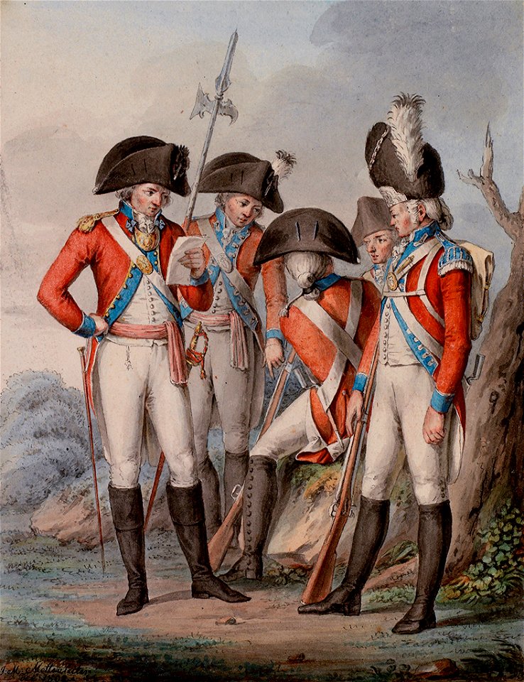 Johann Michael Mettenleiter Offiziere der Kurfürstlich Sächsischen Armee beraten sich 1802