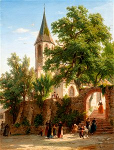 Johann Jakob Vollweider Ansicht einer Kirche 1857