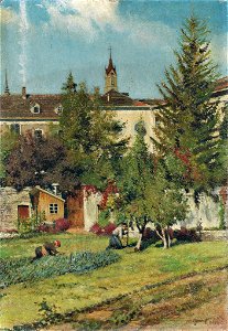 Johann Jelinek Blick in einen Klostergarten