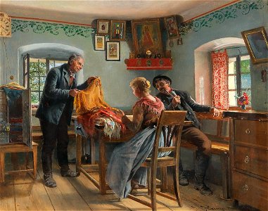 Johann Hamza - Choosing new shawls at home