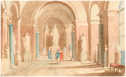 Johann Nepomuk Ender Antiken Saal im Louvre zu Paris 1826