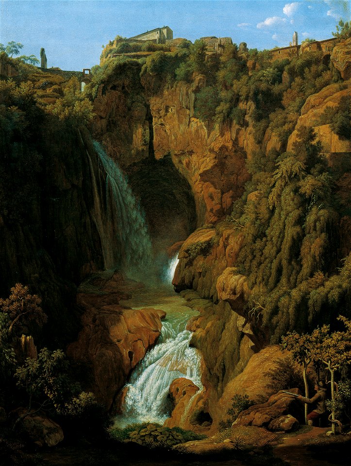 Johann Martin von Rohden - Die Neptungrotte (Wasserfall bei Tivoli) - 1768 - Österreichische Galerie Belvedere