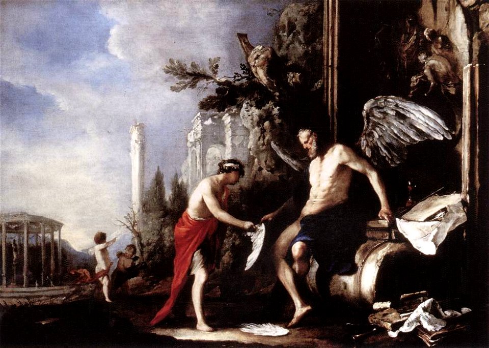 Johann Heinrich Schönfeld - Allegory of Time (Chronos and Eros) - WGA21053
