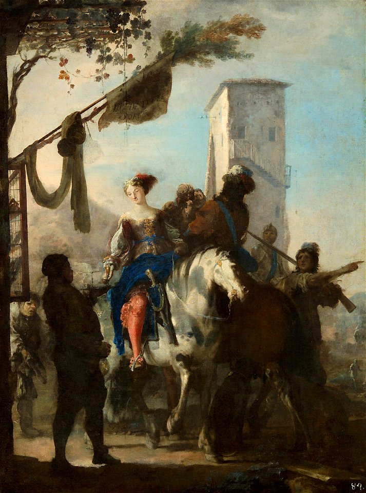 Johann Heinrich Schönfeld - Halt vor dem Gasthaus - GG 6301 - Kunsthistorisches Museum