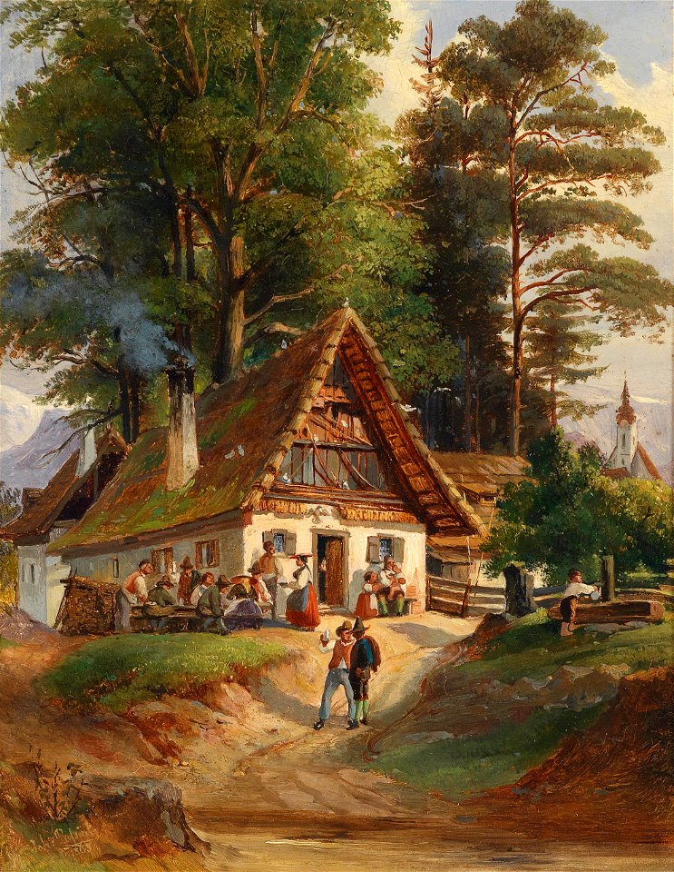 Johann Nepomuk Passini Dorfschenke 1865