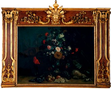 Johann Kunstner - Blumenstillleben mit Sonnenblume und Flaschenkürbis - 6304 - Österreichische Galerie Belvedere
