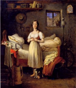 Johann Michael Neder, Morgentoilette eines Mädchens