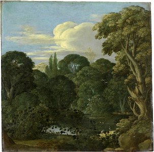 Johann König - Landschaft mit Waldweiher