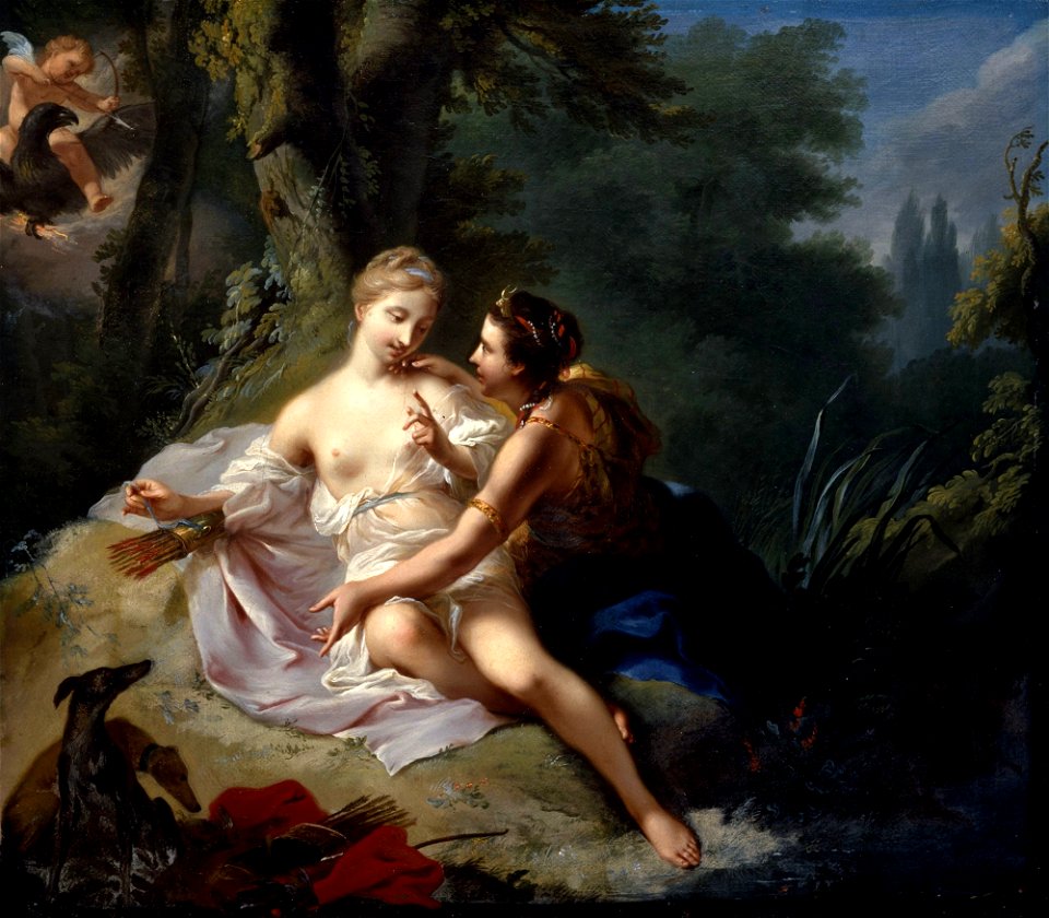 Johann Heinrich Tischbein - Jupiter in the Guise of Diana Seducing Callisto, 1756