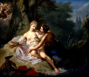 Johann Heinrich Tischbein - Jupiter in the Guise of Diana Seducing Callisto, 1756