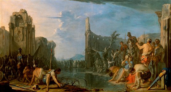 Johann Heinrich Schönfeld - Gideon prüft sein Heer - GG 1143 - Kunsthistorisches Museum