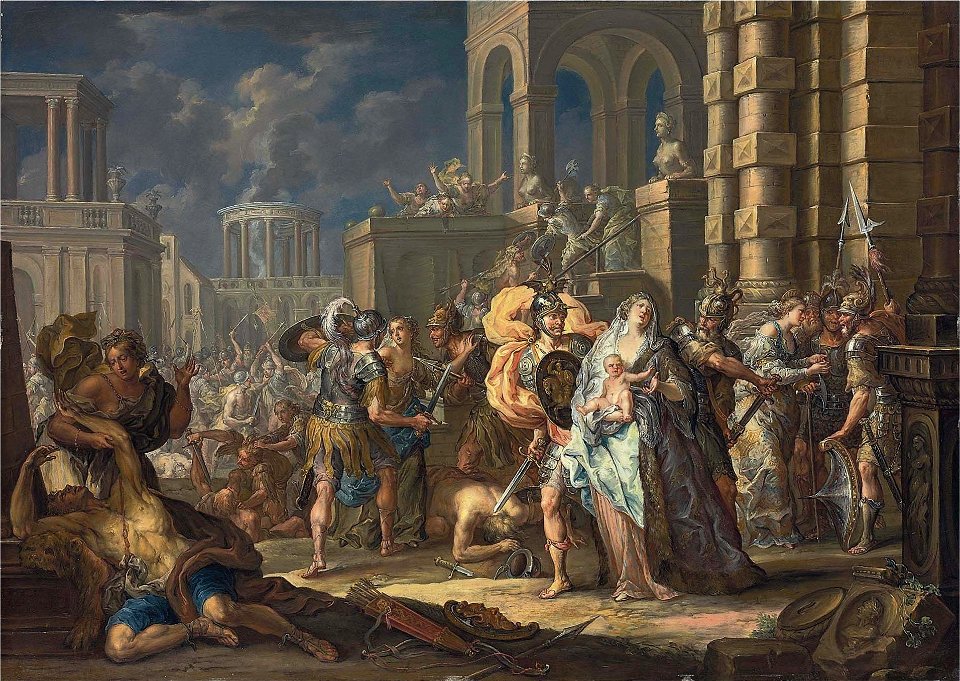 Johann Georg Platzer - Intervention der Sabinerinnen