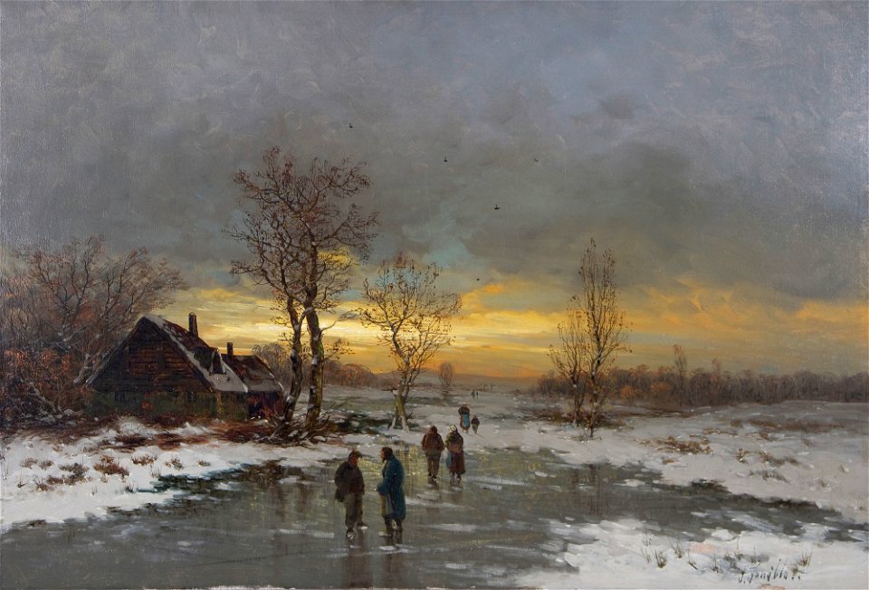 Johann Jungblut Abendliche Winterlandschaft