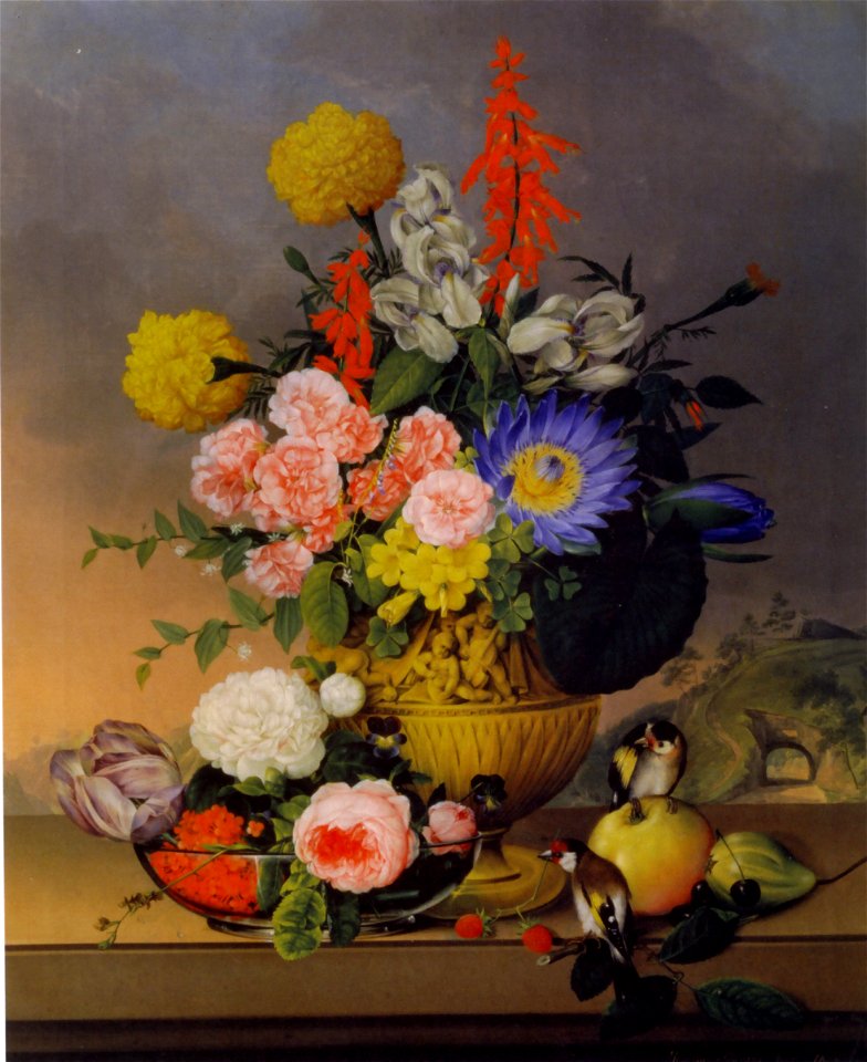Johann Knapp, Stilleben mit Blumenstrauß