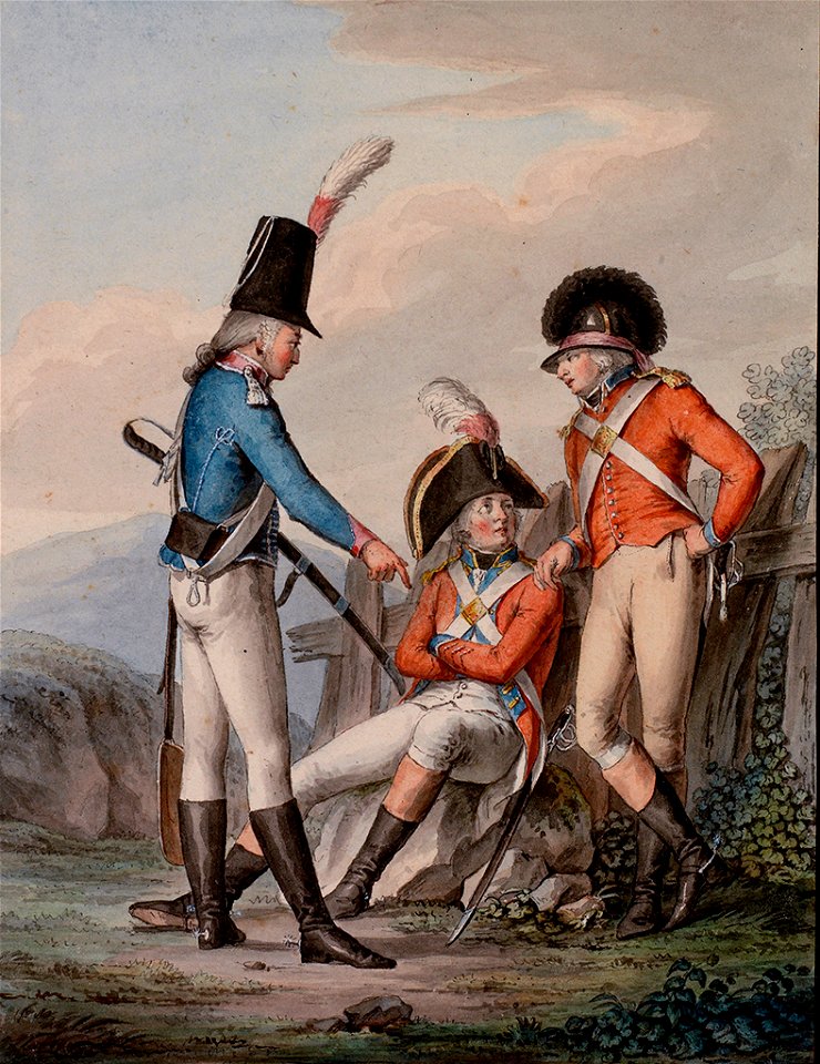 Johann Michael Mettenleiter Offiziere der Kurfürstlich Sächsischen Armee beraten sich