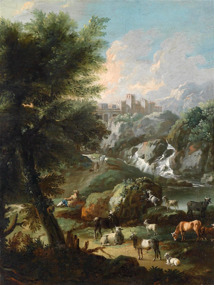 Johann Melchior Roos Campagnalandschaft mit Burg