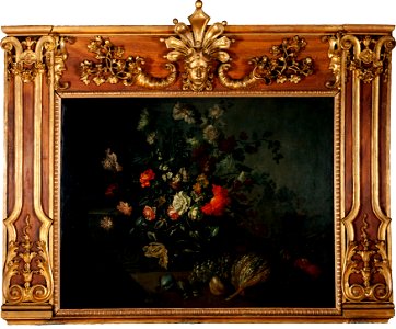 Johann Kunstner - Blumenstillleben mit Weintrauben, Kürbis und Granatäpfeln - 6303 - Österreichische Galerie Belvedere