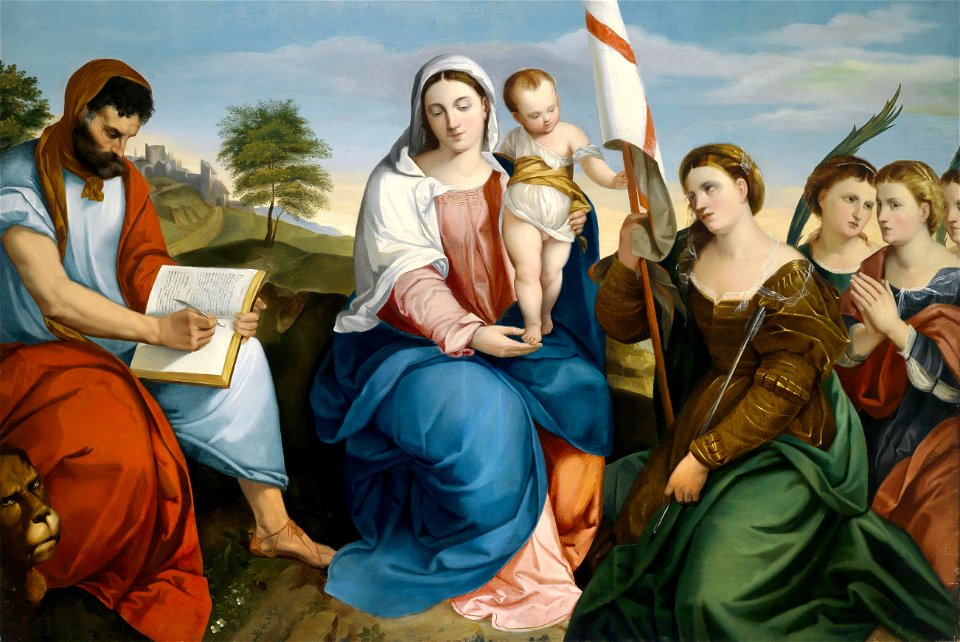 Johann Matthias Ranftl Madonna mit Kind und Heiligen