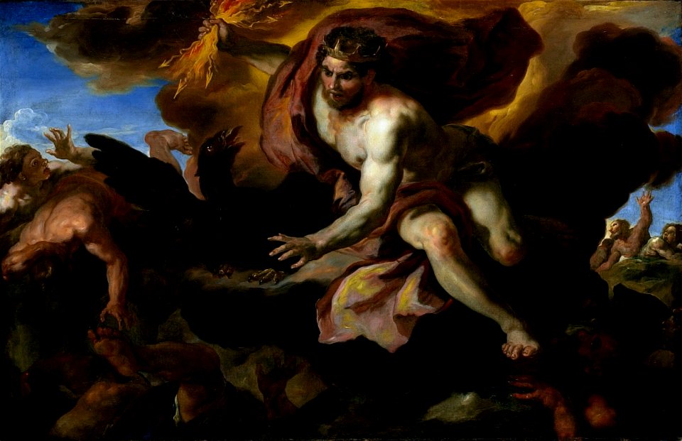 Johann Michael Rottmayr - Jove casts his Thunderbolts at the Rebellious Giants - 1961.41 - Art Institute of Chicago