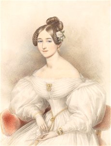 Johann Nepomuk Ender Bildnis einer jungen Dame 1834. Free illustration for personal and commercial use.
