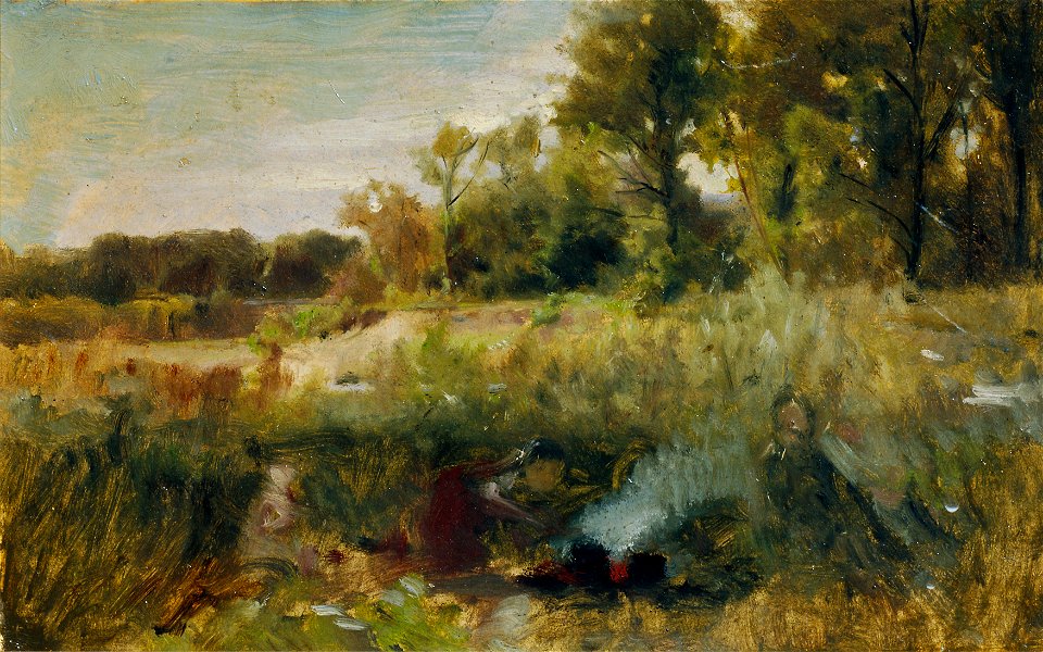 Johann Till der Jüngere - Aulandschaft mit Kindern am Feuer - 5197 - Österreichische Galerie Belvedere