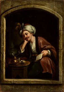 Johann Samuel Mock - Turk drinking coffee - M.Ob.178 MNW - National Museum in Warsaw