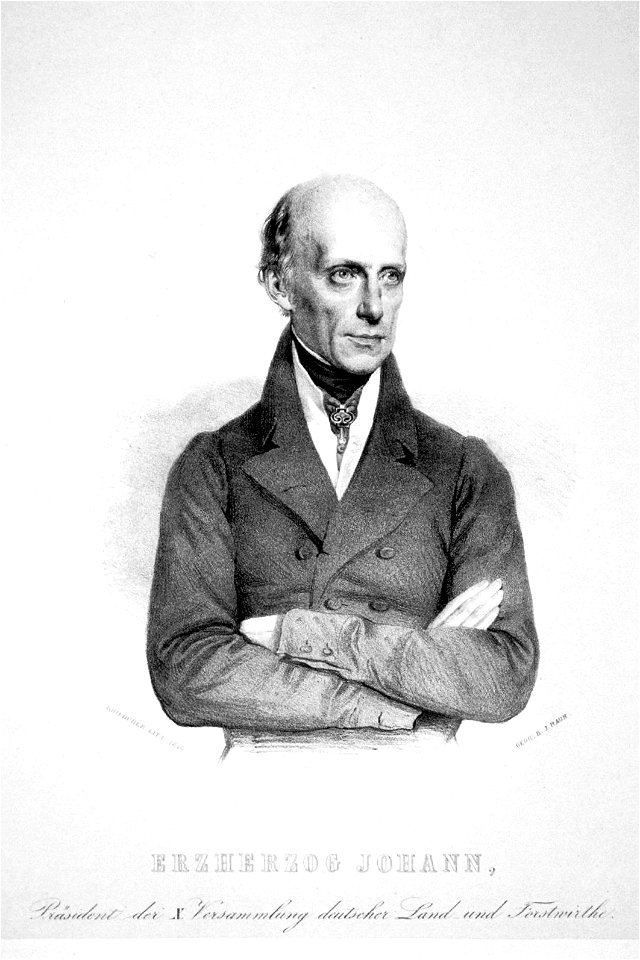 Johann von Österreich 1846 Litho