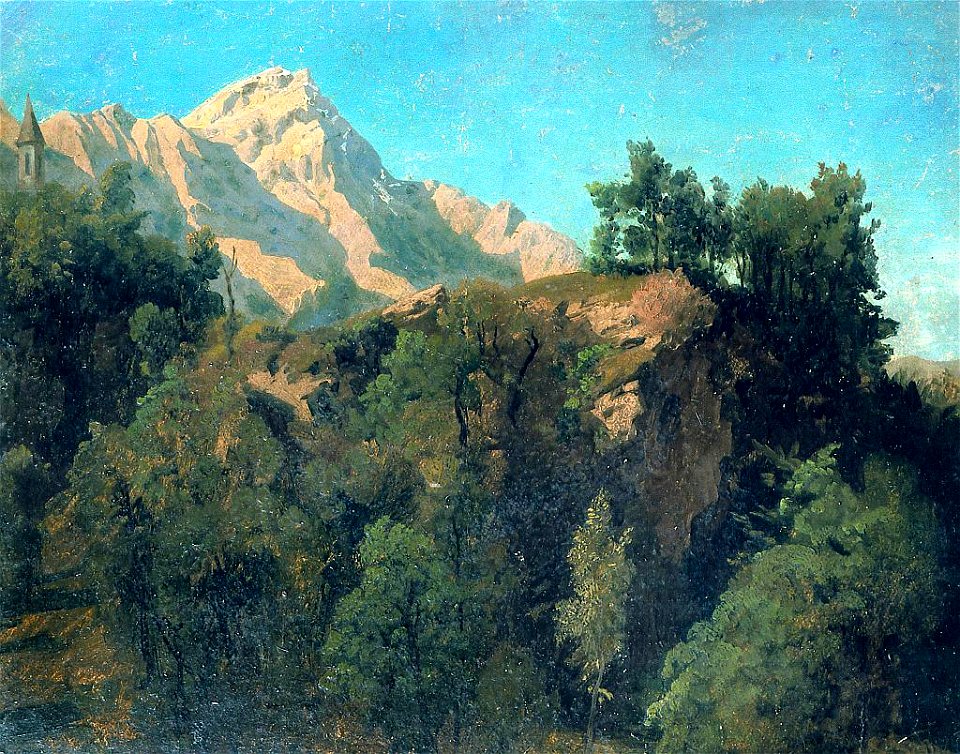 Johann Wilhelm Schirmer Felskuppe in der Schweiz