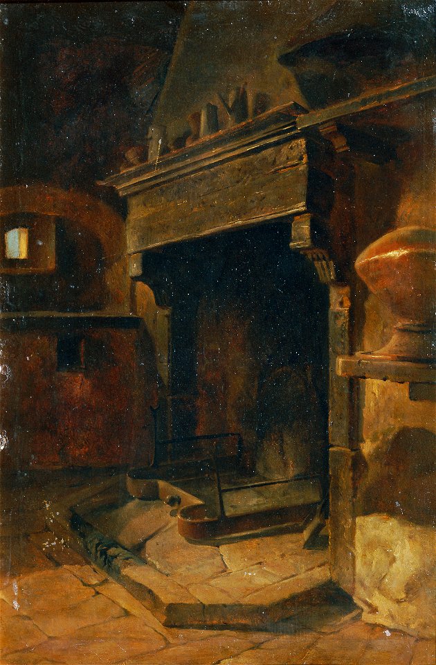 Johann Till der Jüngere - Interieur mit Kamin - 5196 - Österreichische Galerie Belvedere