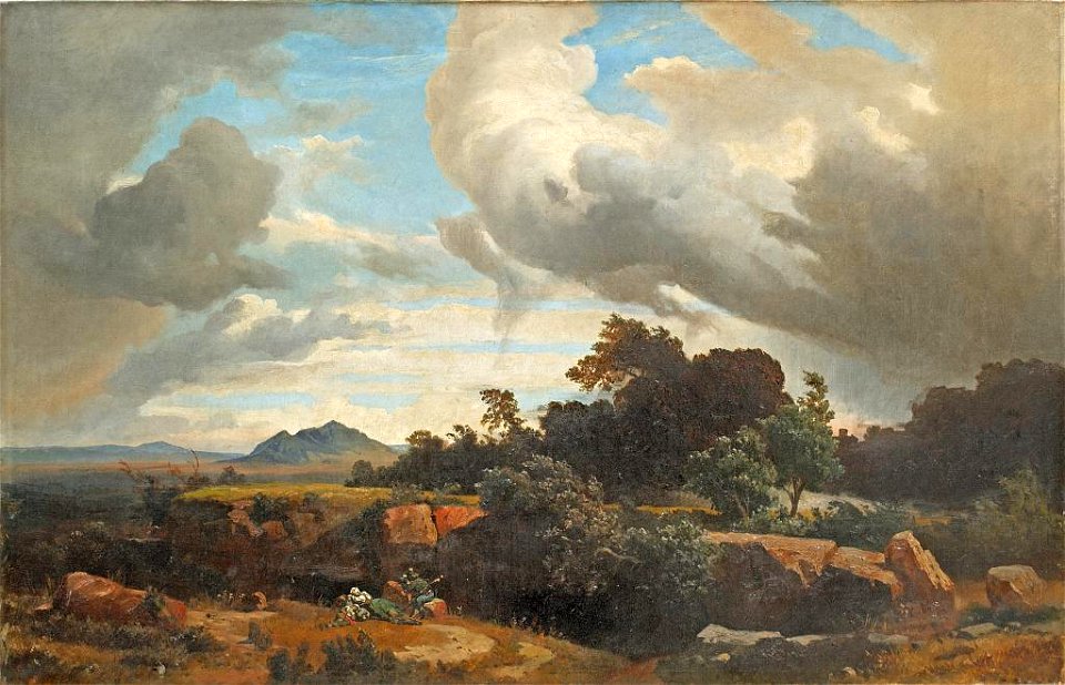 Johann Wilhelm Schirmer Heranziehendes-Gewitter-in-der-Campagna
