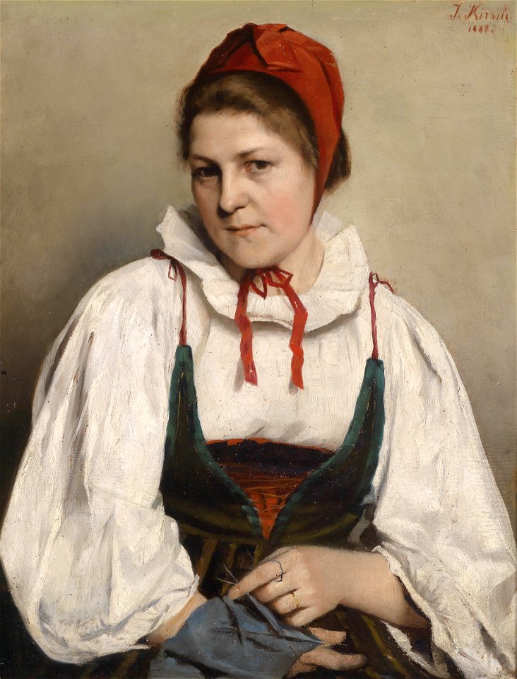 Johanna Kirsch Strickende Frau 1889
