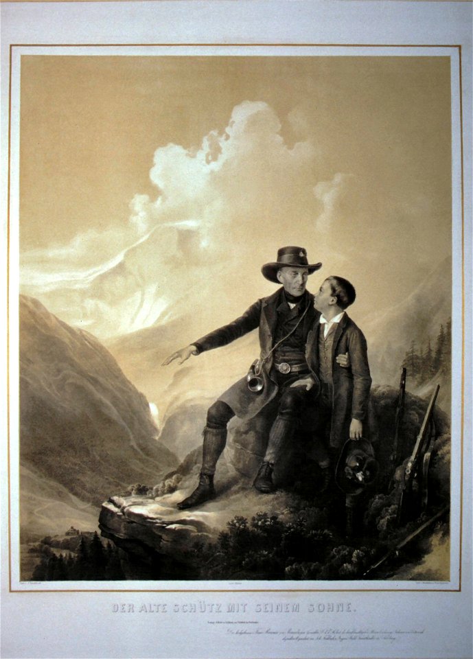 Johann von Österreich der alte Schütz Litho