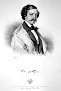 Johann Strauss (Sohn) 1855 Litho