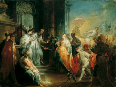 Johann Wolfgang Baumgartner - Die Zurückweisung der Kaiserin Eudoxia durch den heiligen Johannes Chrysostomus - 4340 - Österreichische Galerie Belvedere