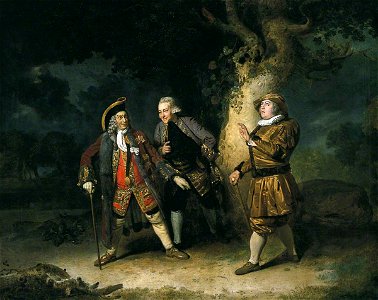 Johann Zoffany (1733-1810) - Garrick, Ackman and Bransby in a Scene from Lethe - 1948P43 - Birmingham Museums Trust