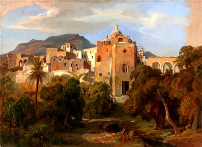 Johann Wilhelm Schirmer Capri mit Blick auf Santa Serafina