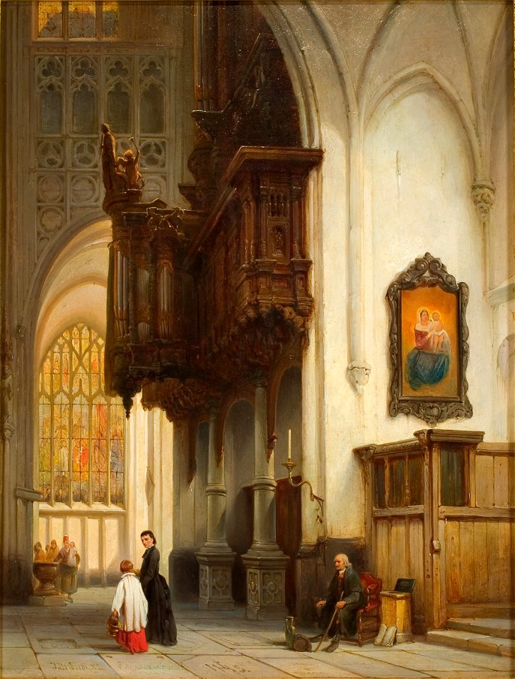 Johannes Bosboom - Het orgel in de Sint-Janskerk te 's-Hertogenbosch - 0392 - Rijksmuseum Twenthe