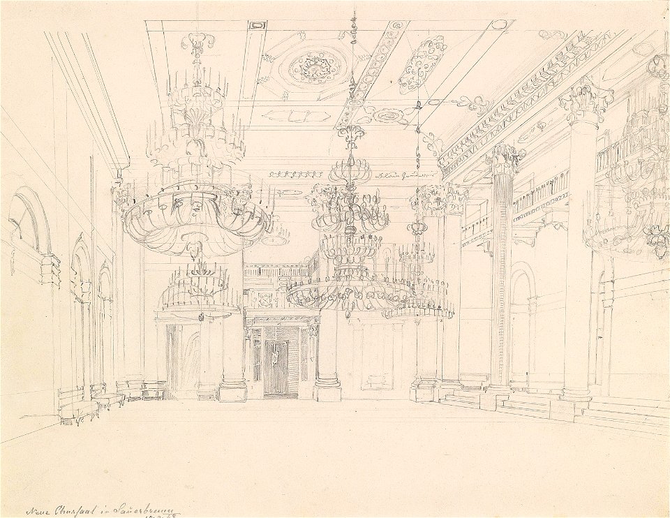 Johann Nepomuk Passini Der kleine Chursaal in Sauerbrunn 1848