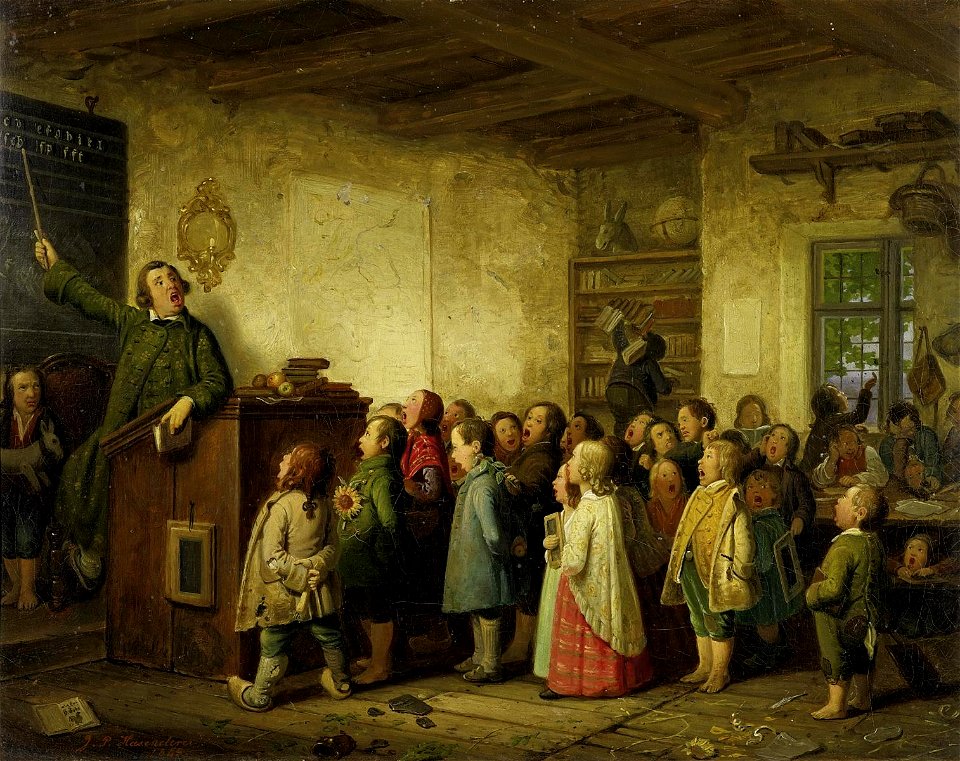 Johann Peter Hasenclever - Die Dorfschule