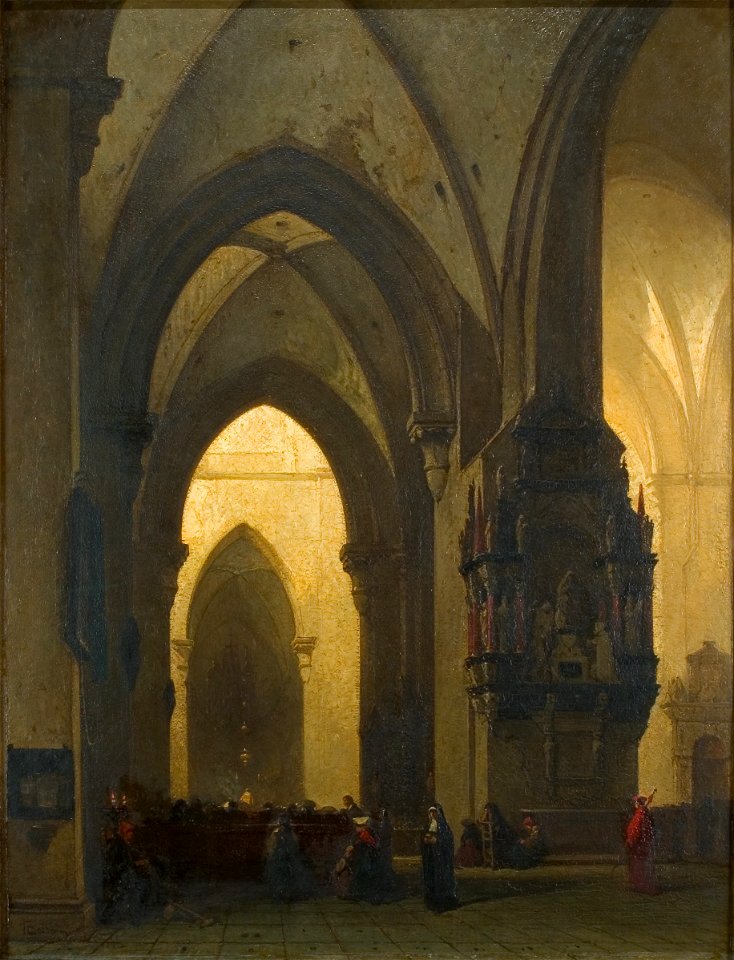 Johannes Bosboom - Interieur van de Domkerk te Trier - 0393 - Rijksmuseum Twenthe