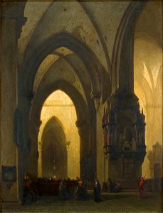 Johannes Bosboom - Interieur van de Domkerk te Trier - 0393 - Rijksmuseum Twenthe