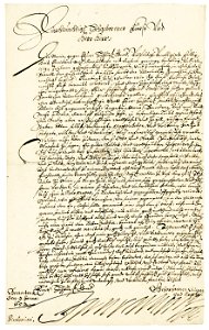 Johann von Werth Brief 1652