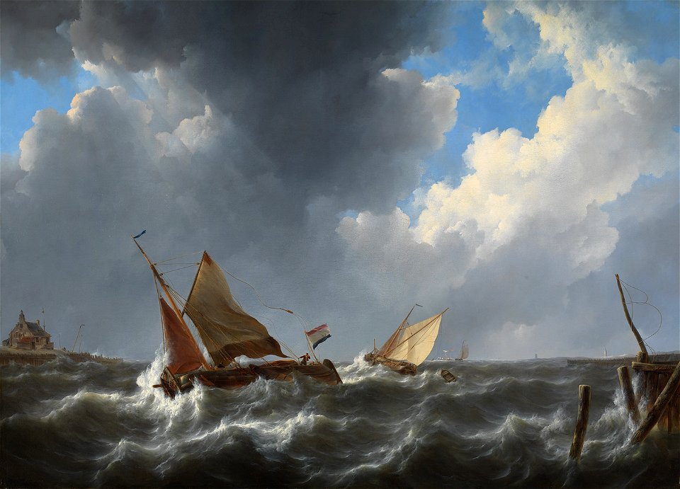 Johannes Christiaan Schotel - Woelend water - SA 2064 - Amsterdam Museum