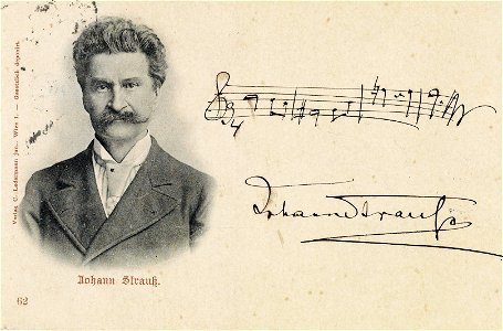 Johann Strauss II Porträtpostkarte