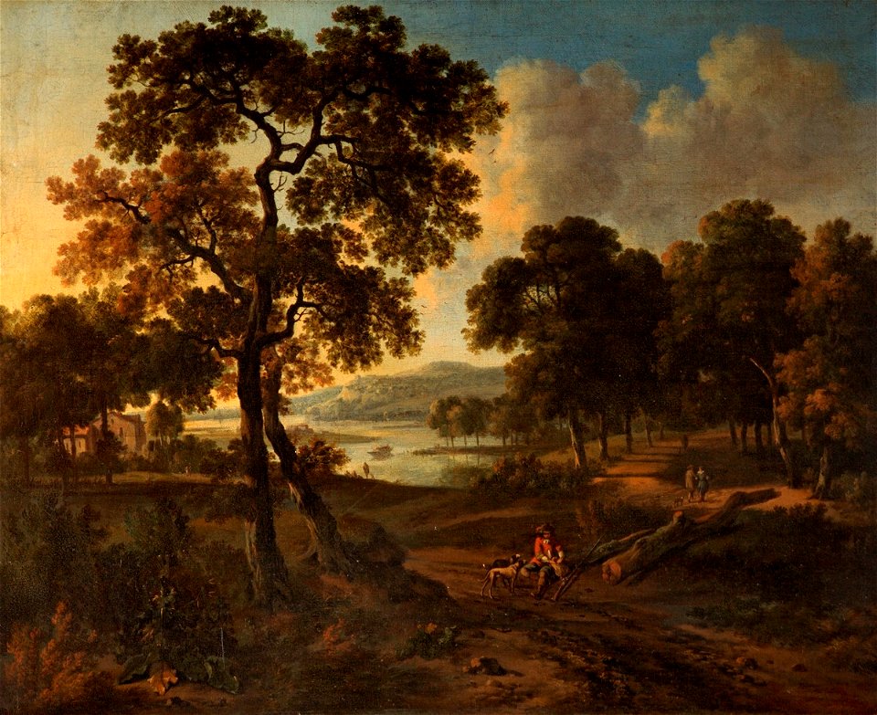 Johannes Lingelbach (1622-1674) - Landscape with a Hunter - A53 - Holburne Museum