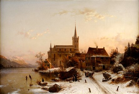 Johannes Bartholomäus Duntze Schlittschuläufer 1870