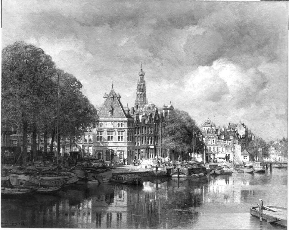 Johannes Klinkenberg - Gezicht op het Spaarne te Haarlem - 0153 - Rijksmuseum Twenthe