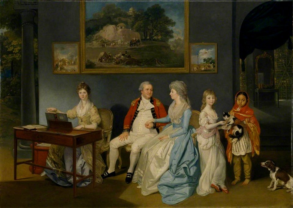 Johann Zoffany (1733-1810) - Colonel Blair with his Family and an Indian Ayah - T12610 - Tate